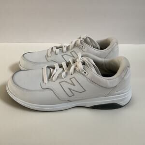 New Balance Mens MW813WT Walking Leather Rollbar Shoes White Comfort Sz 10D